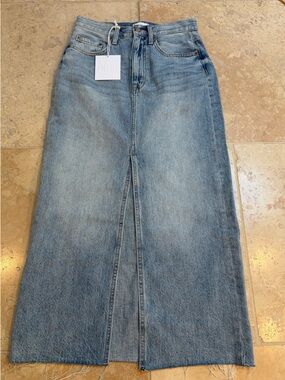 Pistola Women's Alice High Rise Midi Jean Skirt - New With Tags